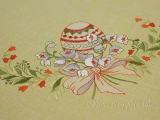 Serweta wielkanocna 85x85 "pisanki na zółtym"